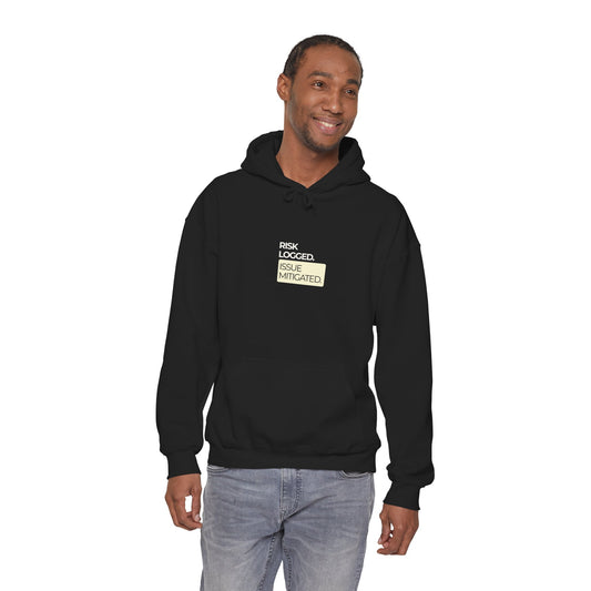 The "Risk Logged. Issue Mitigated" Hooded Sweatshirt