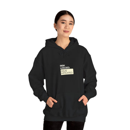 The "Risk Logged. Issue Mitigated" Hooded Sweatshirt