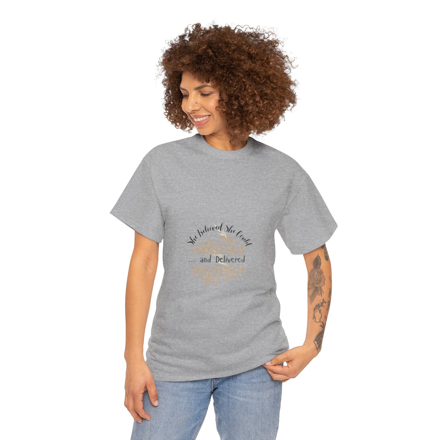 "She Believed She Could... and Delivered" T-Shirt